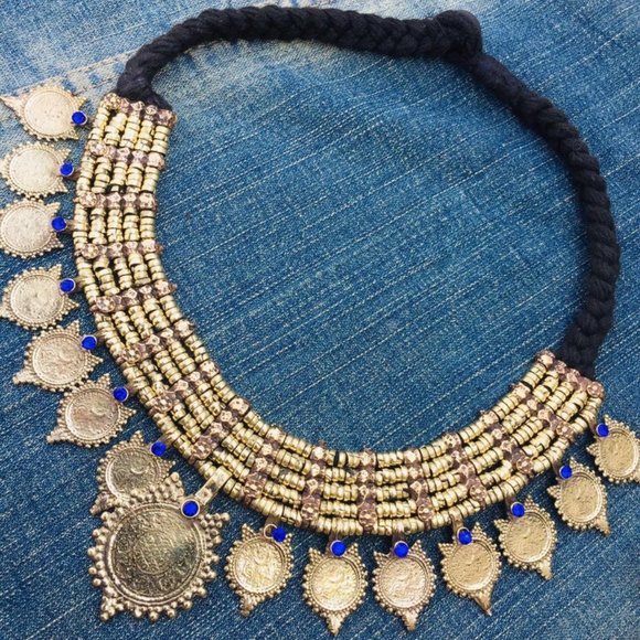 Afghan Tribal Coins Jewelry Set, Afghan Coins Jewelry, Antique Coins - Picture 6 of 6